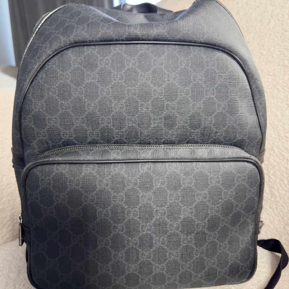 Gucci Signature Canvas Bookbag - Black